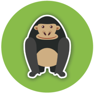 Gorilla Sticker Set