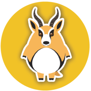 Gold Springbuck (Bokke) Sticker Set